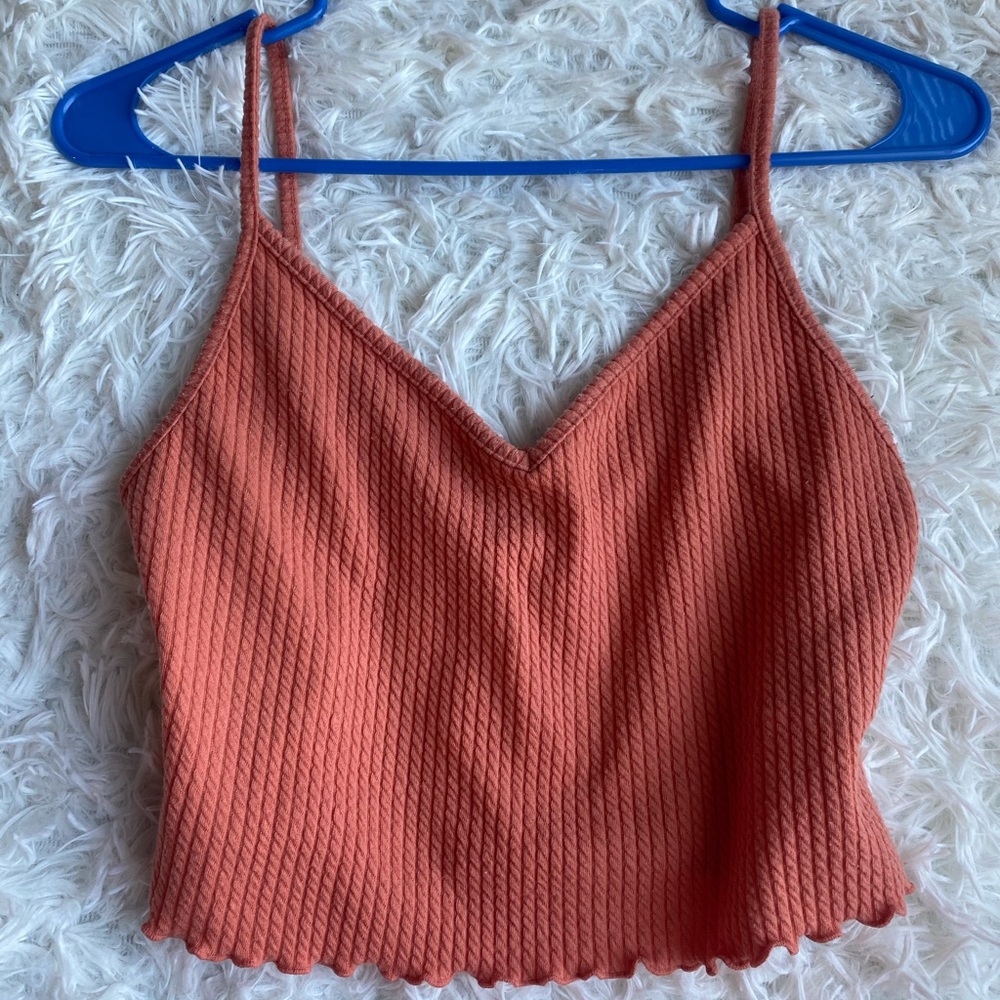 Orange crop top